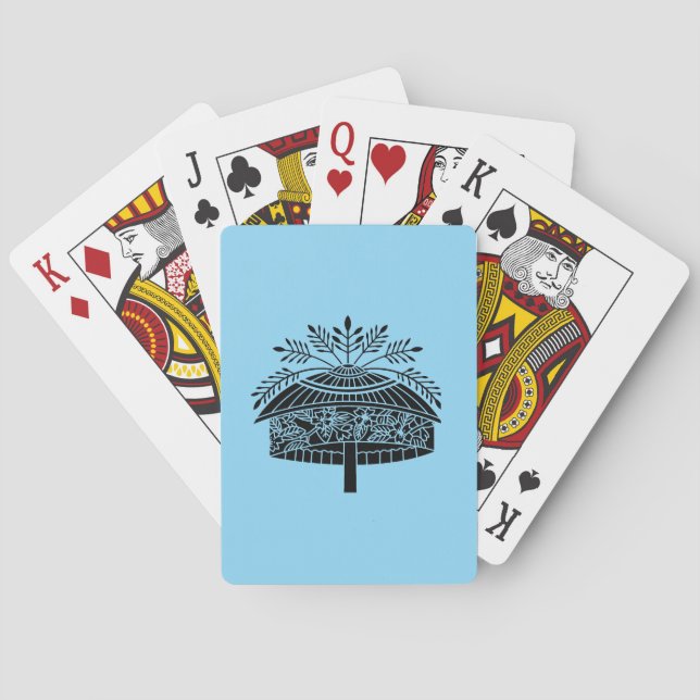 Flower hat playing cards (Back)