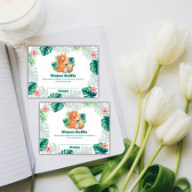 Flower Hatching Dino Diaper Raffle Baby Shower 