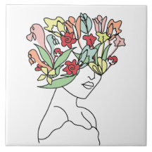 Flower Head Tile Belle