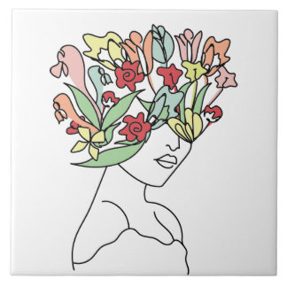 Flower Head Tile Belle