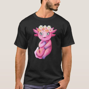 Flower Headband Axolotl Cute Axolotl Flower Crown T-Shirt