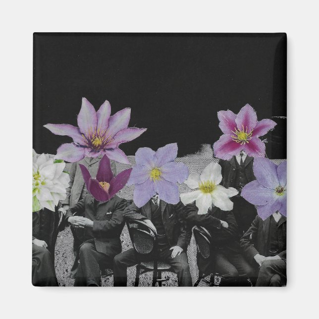 Flower Heads in space- Magnet (Front)