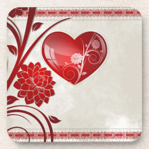 Flower Heart Coaster