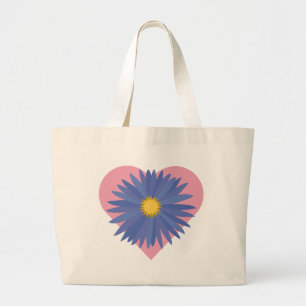 Flower Heart Large Tote Bag