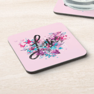 Flower Heart Love Coaster
