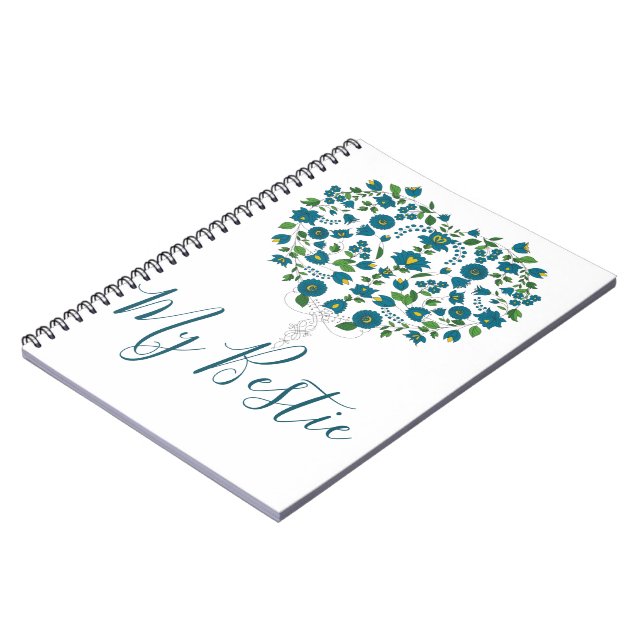 Flower Heart Notebook (Left Side)