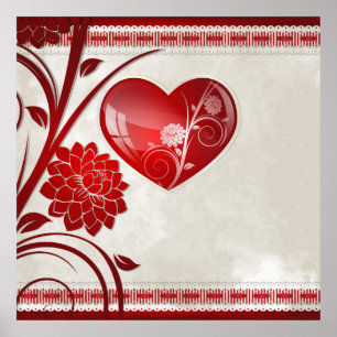Flower Heart Poster