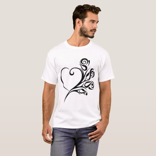FLOWER HEART T SHIRT