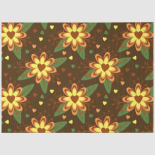 flower hearts tissue paper