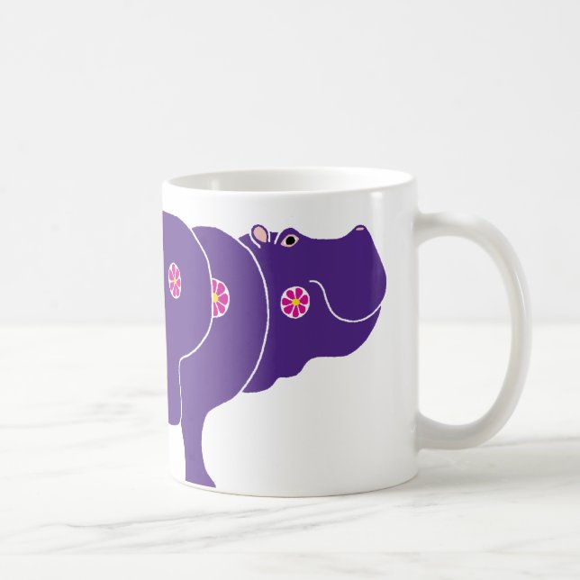 flower hippo coffee mug (Right)