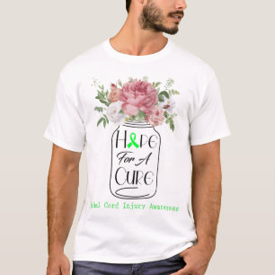 Flower Hope For A Cure Spinal Cord Injury Awarenes T-Shirt