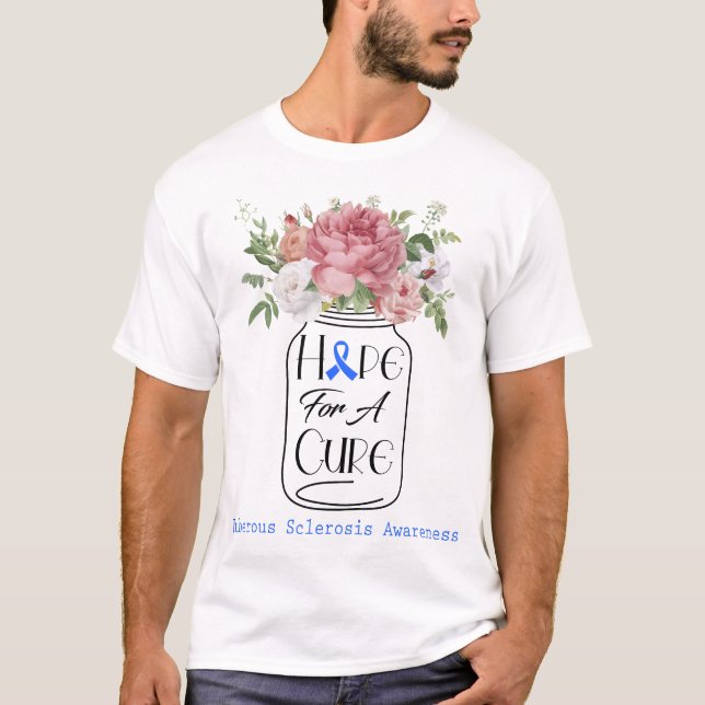 Flower Hope For A Cure Tuberous Sclerosis Awarenes T-Shirt (Front)