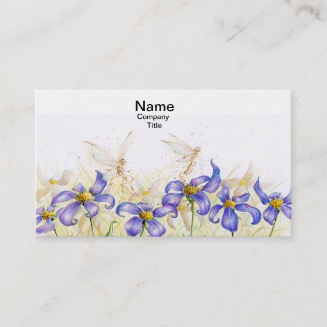 "Flower Hopping" Business Card (Front)