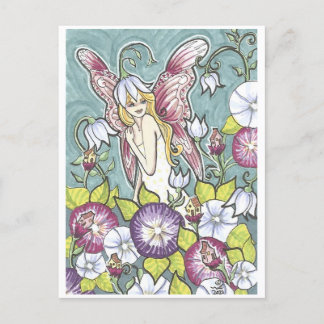 Flower Houses Fairy Garden Fantasy Art Print Postcard