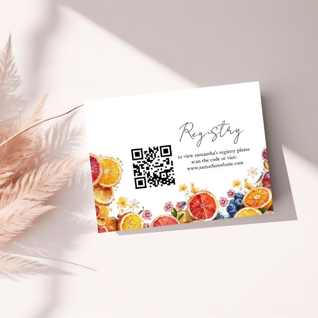 Flower ice cream registry Bridal shower Enclosure Card (Creator Uploaded)