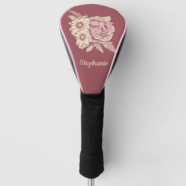 Flower Illustration custom name driver cover (Front)