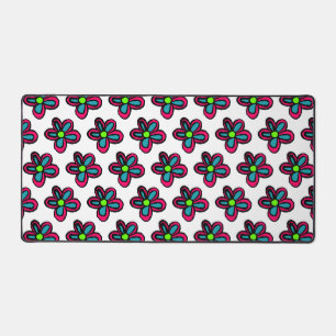 Flower illustration desk mat