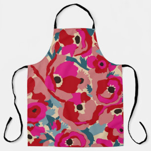 Flower illustration pattern. Floral botanical Moti Apron