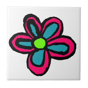 Flower illustration tile