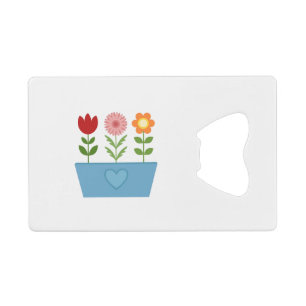 Flower Illustrations in a Blue Window Box Canvas P
