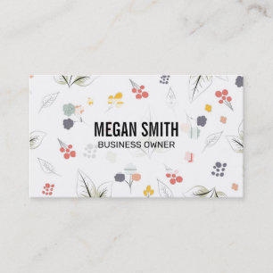 Flower   Illustrative Flowers Floral Elements Business Card