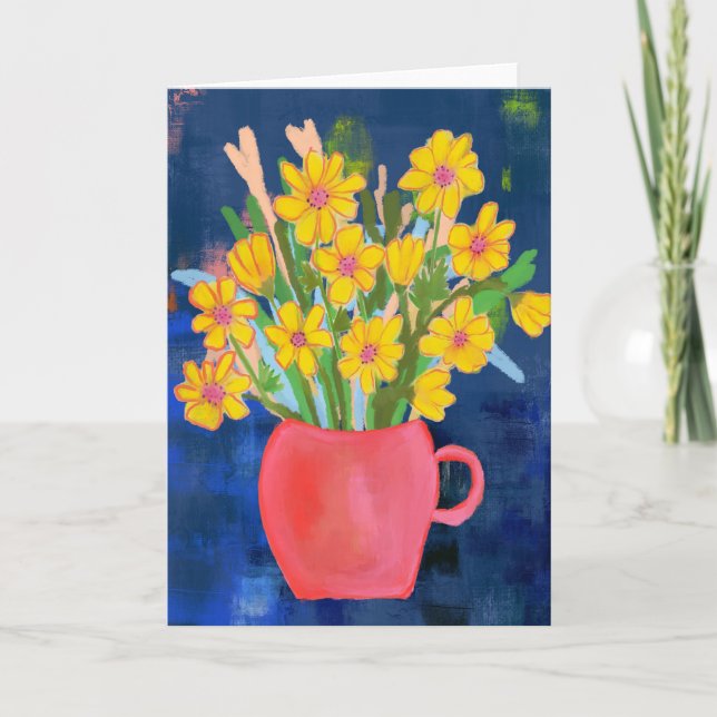 Flower Impression Holiday Card (Front)