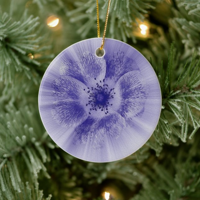 Flower in blue ceramic tree decoration (Tree)