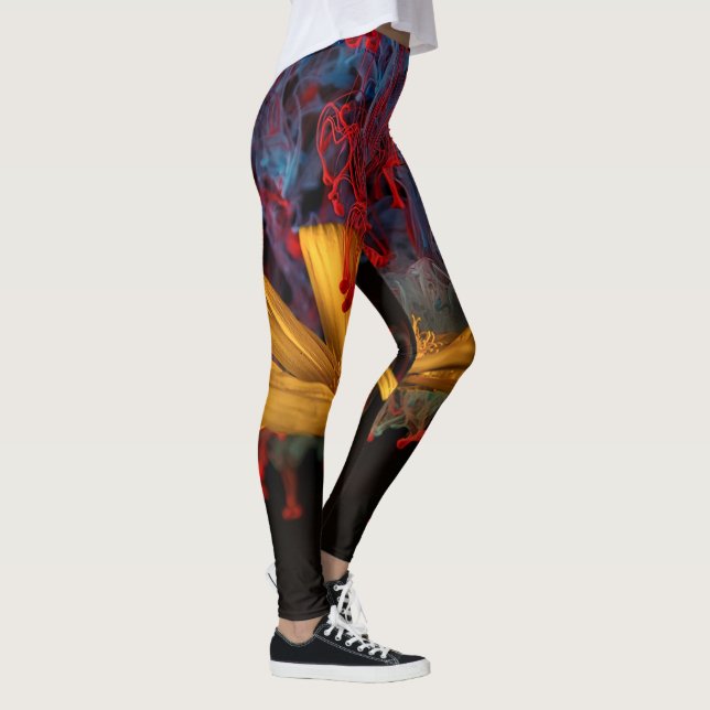 Flower in colour smoke leggings (Right)