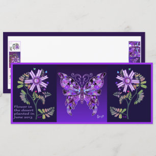 flower in the desert and P Butterfly 31 card