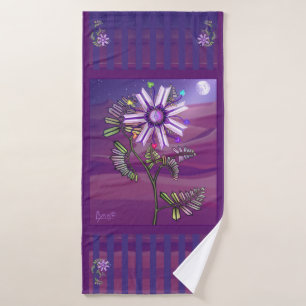 Flower in the desert bath towel