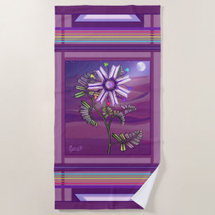 Flower in the Desert Beach Towel