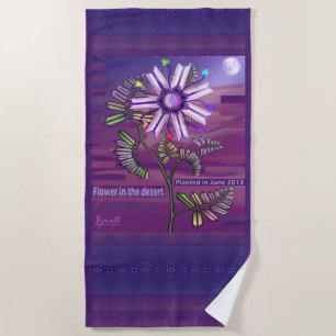 Flower in the Desert Beach Towel