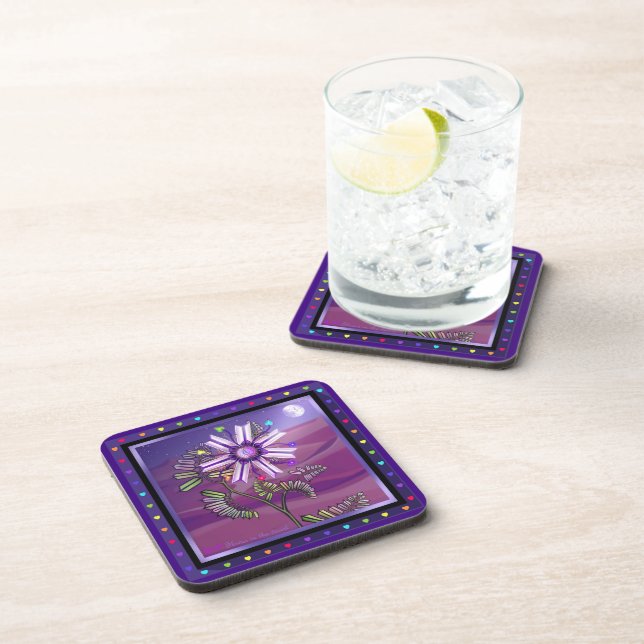 Flower in the Desert Beverage Coaster (Right Side)