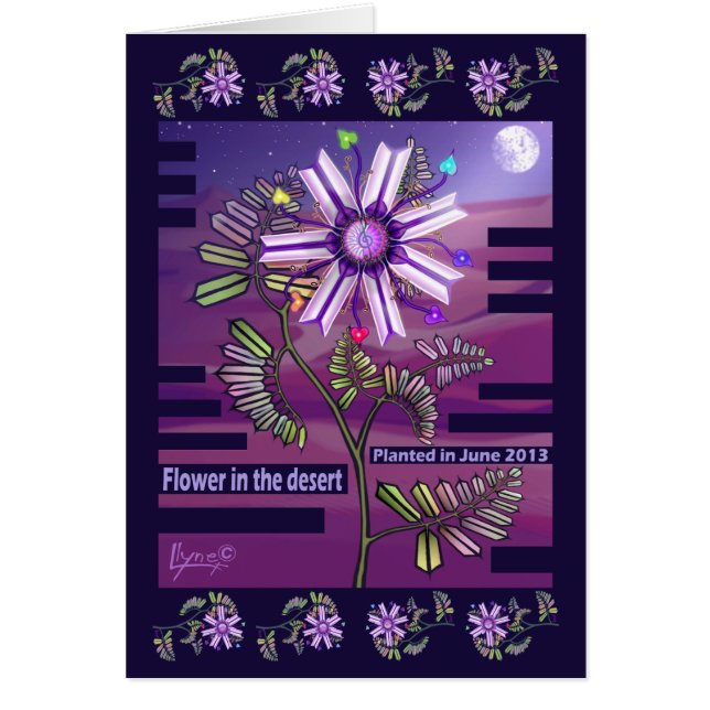 Flower in the Desert birthday card (Front)