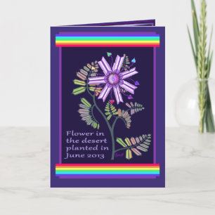 Flower in the desert birthday card