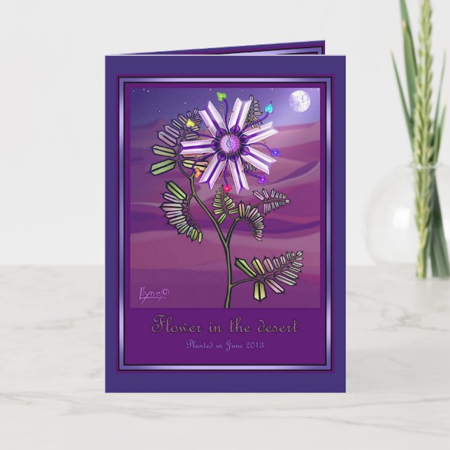 Flower in the desert blank card (Front)