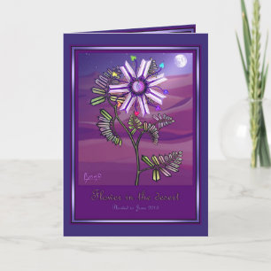 Flower in the desert blank card
