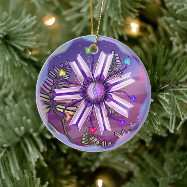 Flower in the Desert Ceramic Ornament (Tree)