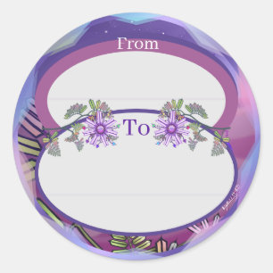 Flower in the Desert classic round sticker