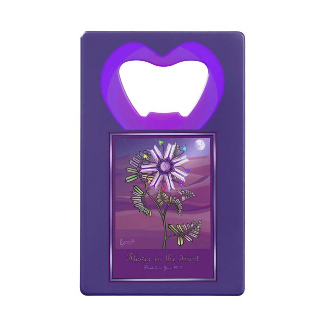 Flower in the Desert Credit Card Bottle Opener (Front)
