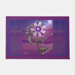 Flower in the desert Door Mat