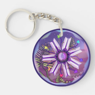 Flower in the desert key ring