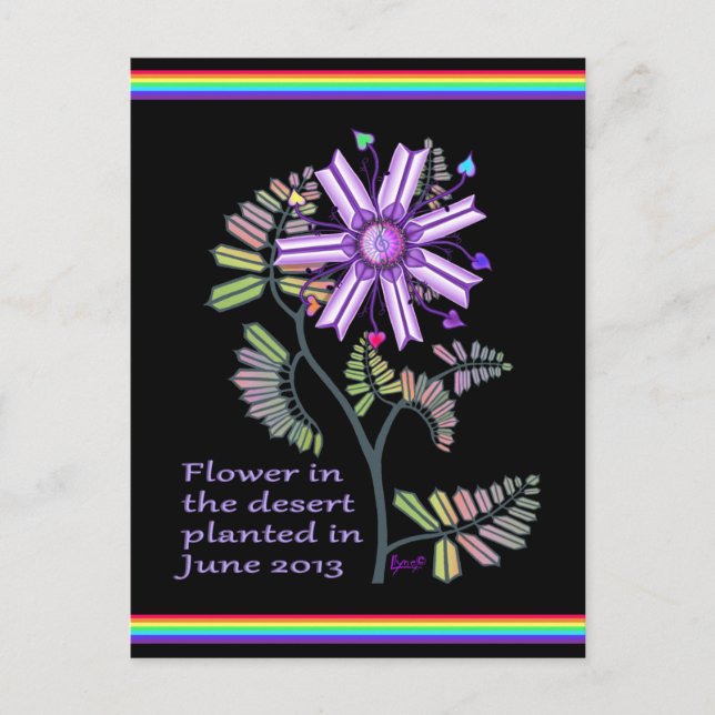 Flower in the desert Postcard (Front)