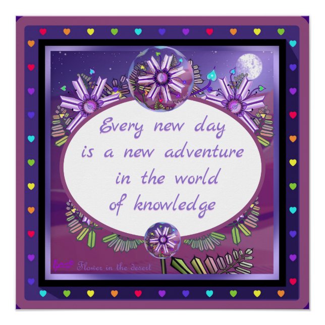 Flower in the desert poster (Front)