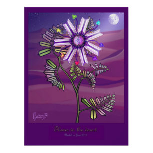 Flower in the desert poster
