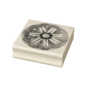 flower in the desert rubber stamp