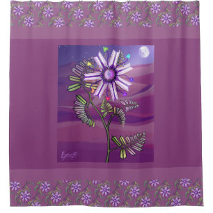 Flower in the desert shower curtain