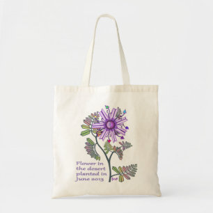 Flower in the desert tote bag