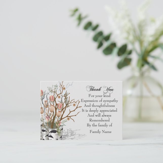 Flower In The Pot Thank You Card (Standing Front)