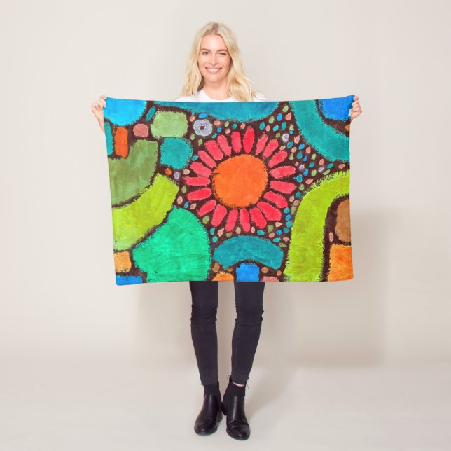 Flower in the Valley, Klee Fleece Blanket (In Situ)